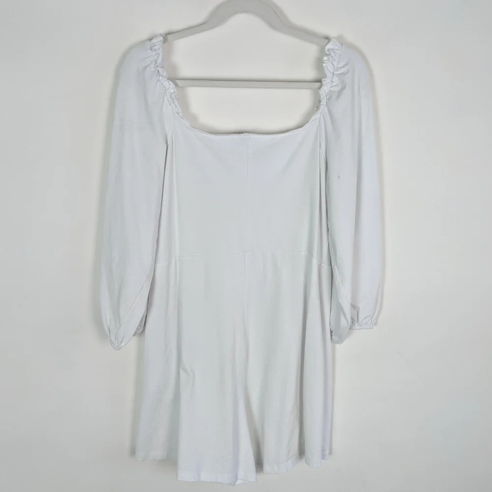 ASOS Ruffled Square Neck Button Front Short Romper - Picture 8 of 12